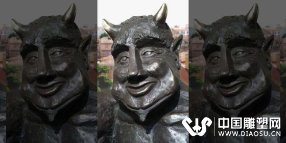看起来“太快乐”而被投诉 西班牙的自拍“魔鬼”雕塑引发抗议